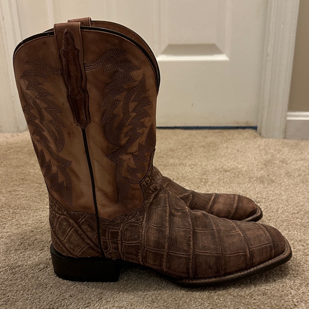 Men's Dan Post Mens Alligator Print Western Cowboy Boots DP4525